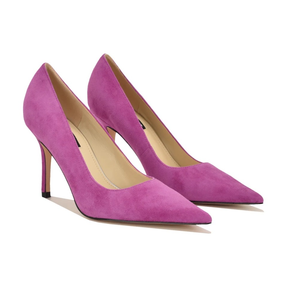 Nine West Gemmha Leather Pointy Toe Pumps 8
